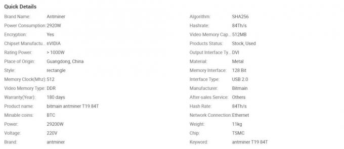 De nieuwe Mijnwerker van Bitmain Antminer T19 84t T19 88t Bitcoin